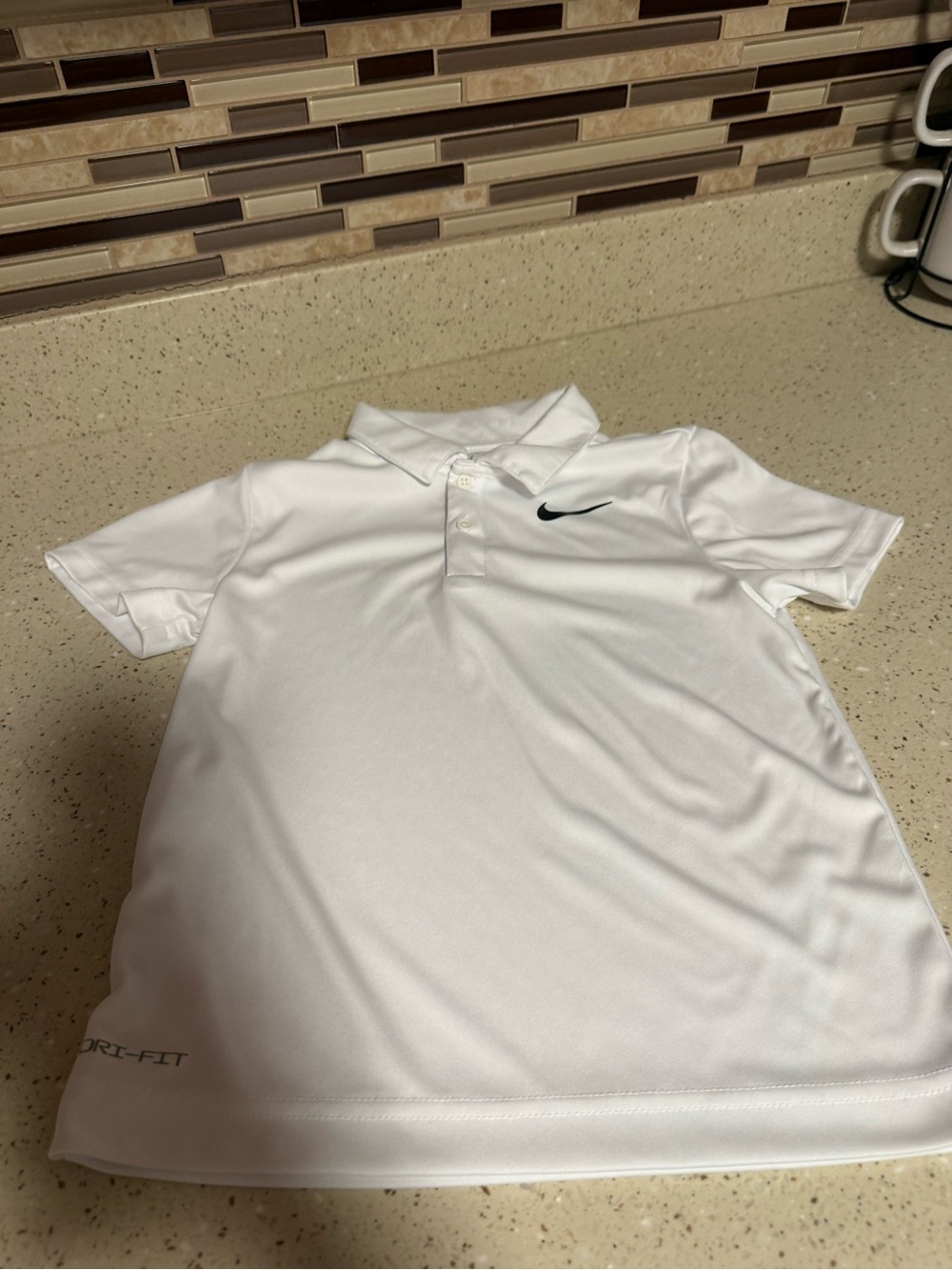 Nike White Kids Dri-FIT Polo Top